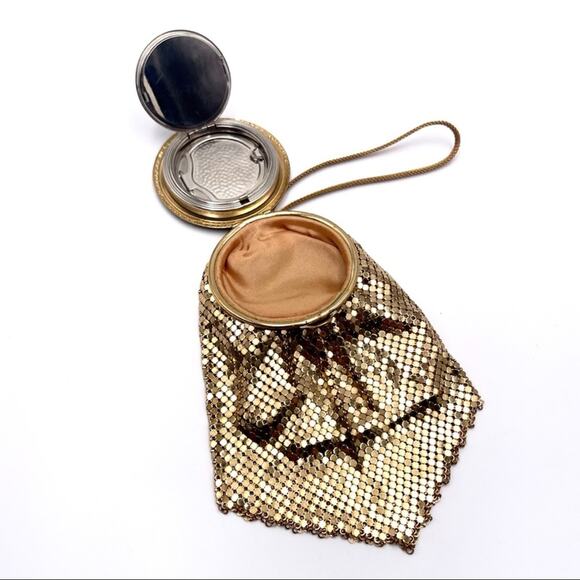 VINTAGE - 1920 Lipstick mini wristlet bag with mirror and compact powder holder - Picture 3 of 10